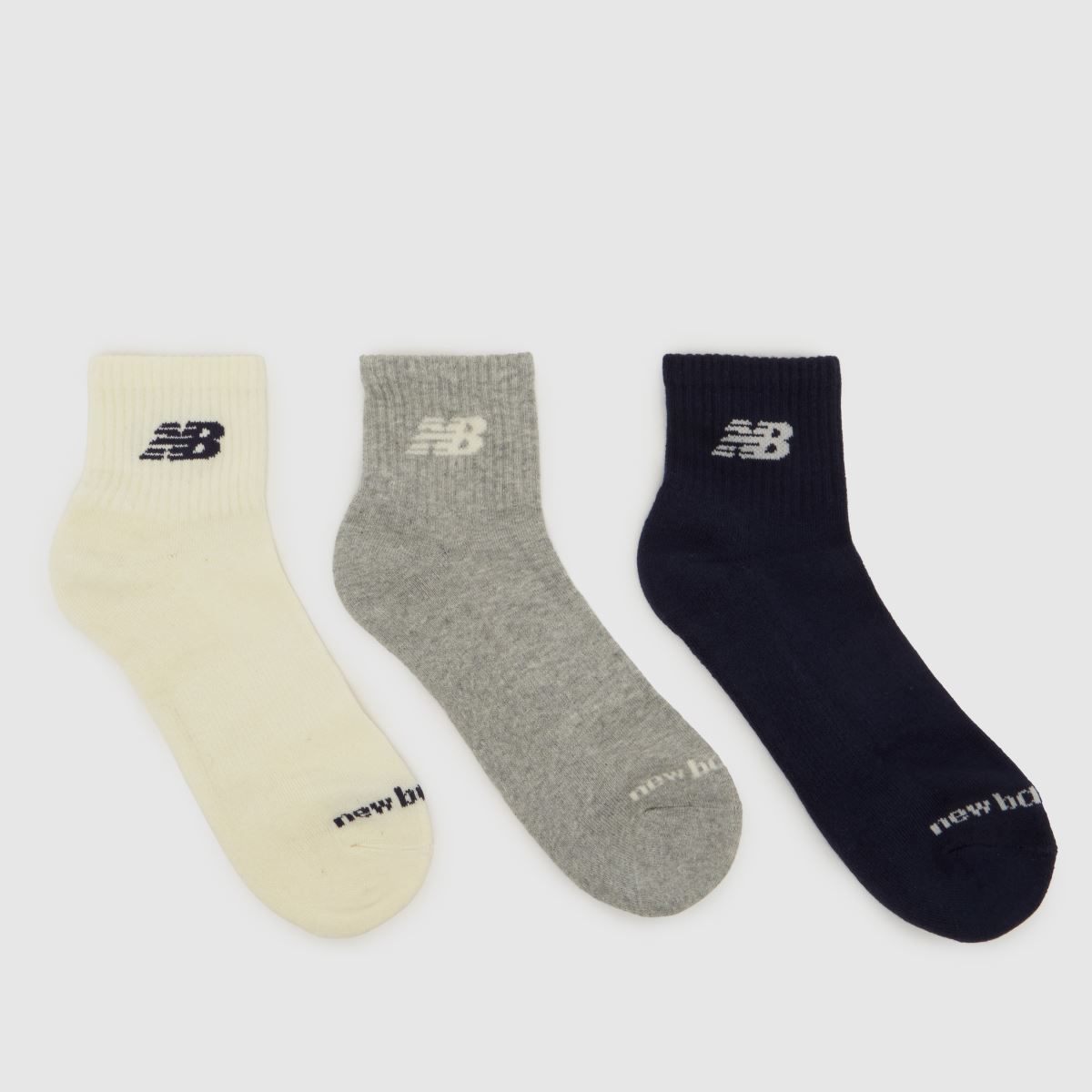 New Balance Navy Multi Ankle Socks 3 Pack