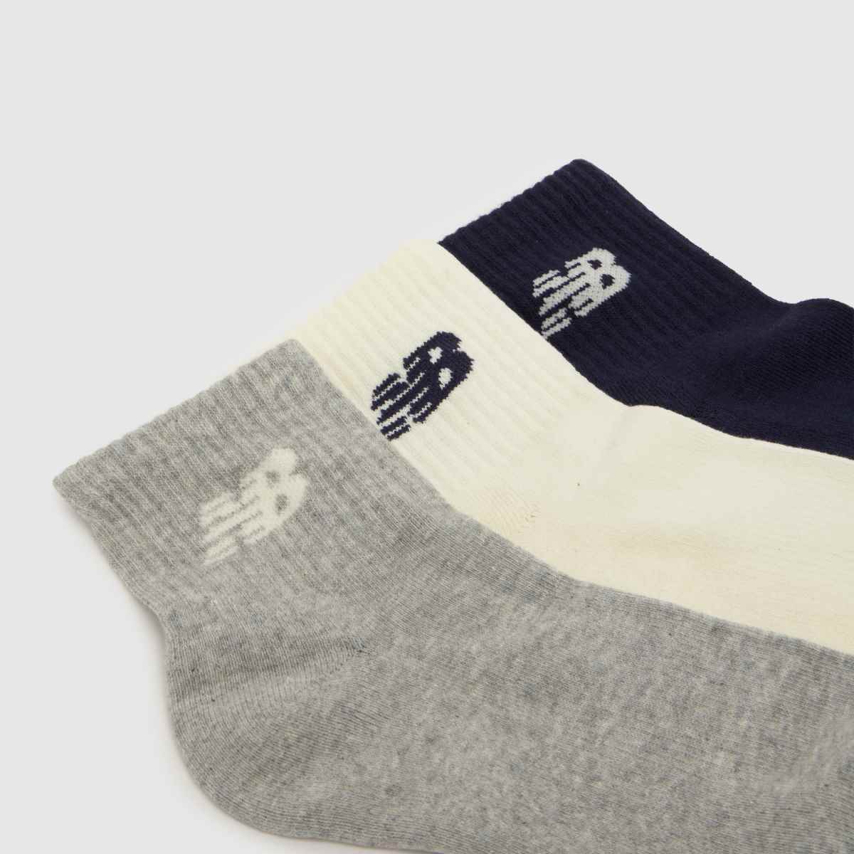 New Balance Ankle Socks 3 Pack in Navy Multi New Balance Ankle Socks 3 Pack 1