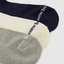 New Balance Ankle Socks 3 Pack in Navy Multi New Balance Ankle Socks 3 Pack,3 of 4