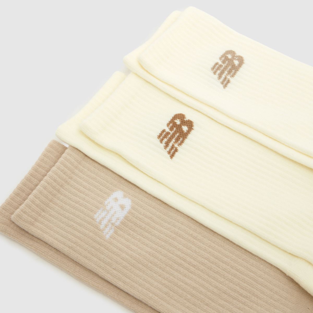 New Balance Everyday Crew Socks 3PK in Beige Multi New Balance Everyday Crew Socks 3PK 1