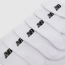 New Balance Everyday Midcalf Socks 6 PK in White & Black New Balance Everyday Midcalf Socks 6 PK,2 of 4
