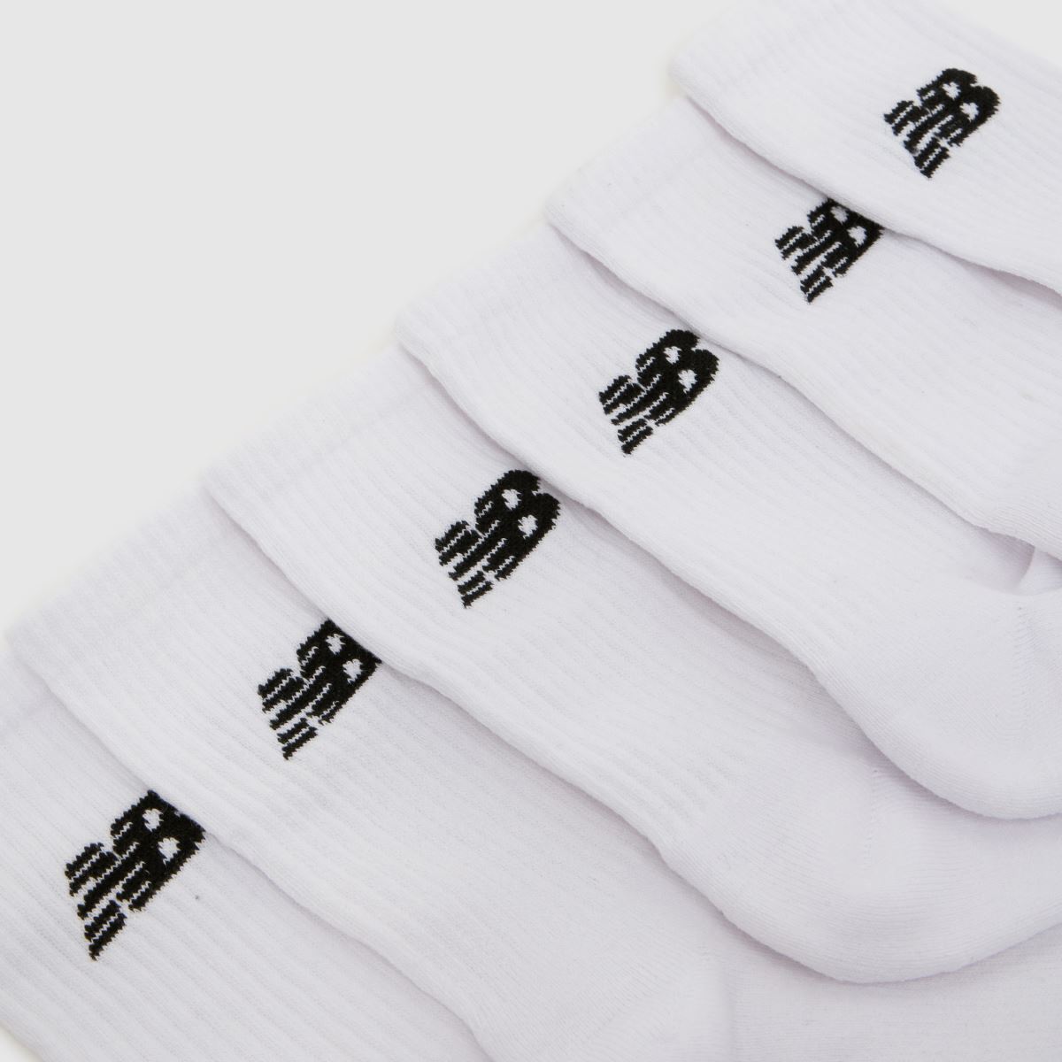 New Balance Everyday Midcalf Socks 6 PK in White & Black New Balance Everyday Midcalf Socks 6 PK 1