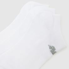 new balance New Balance Performance No Show Socks 3Pk in White,3 of 4