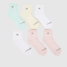 New Balance Pastel Patch Ankle Socks 6PK,1 of 4