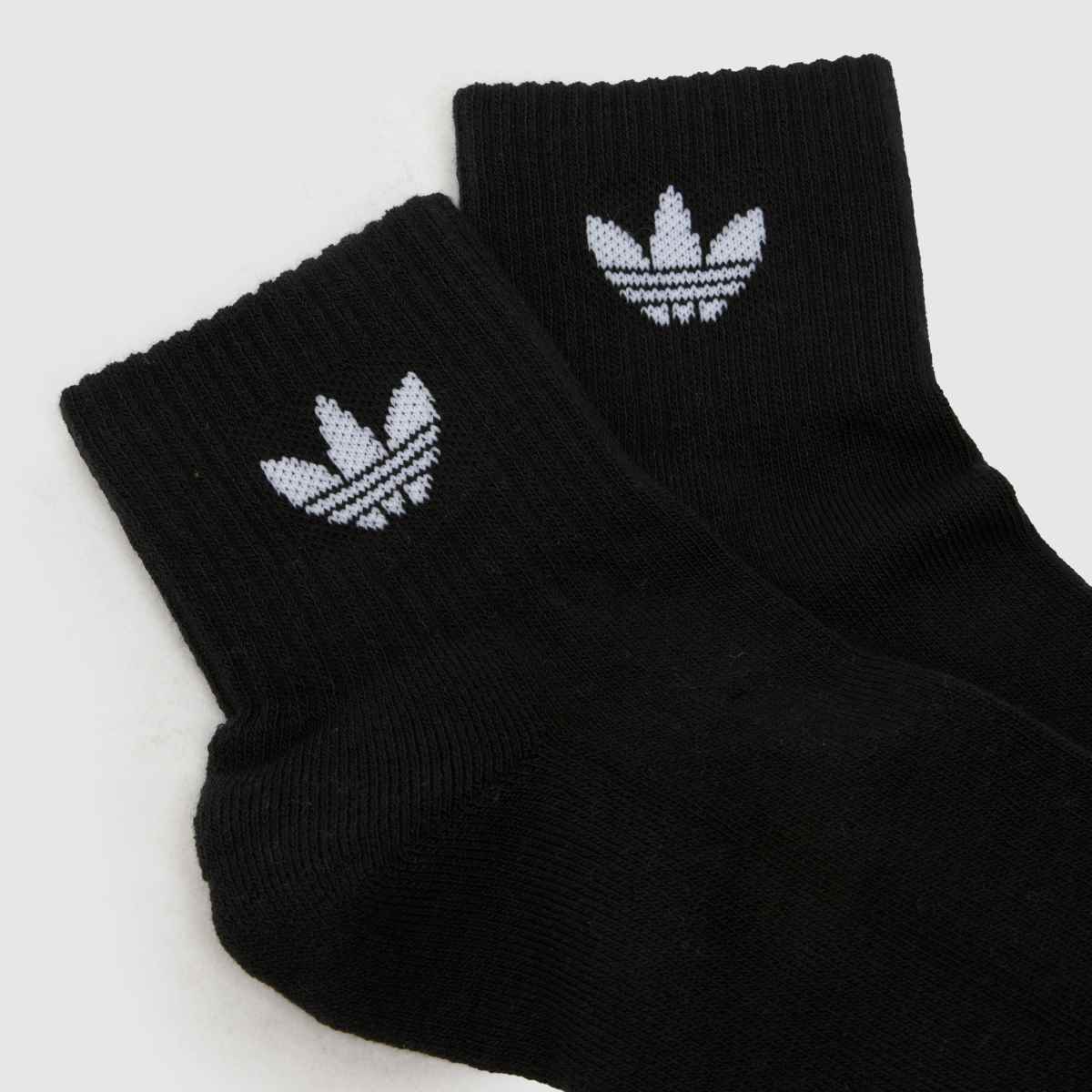 adidas Originals Mid Crew Sock 3 Pk in White & Black adidas Originals Mid Crew Sock 3 Pk 4