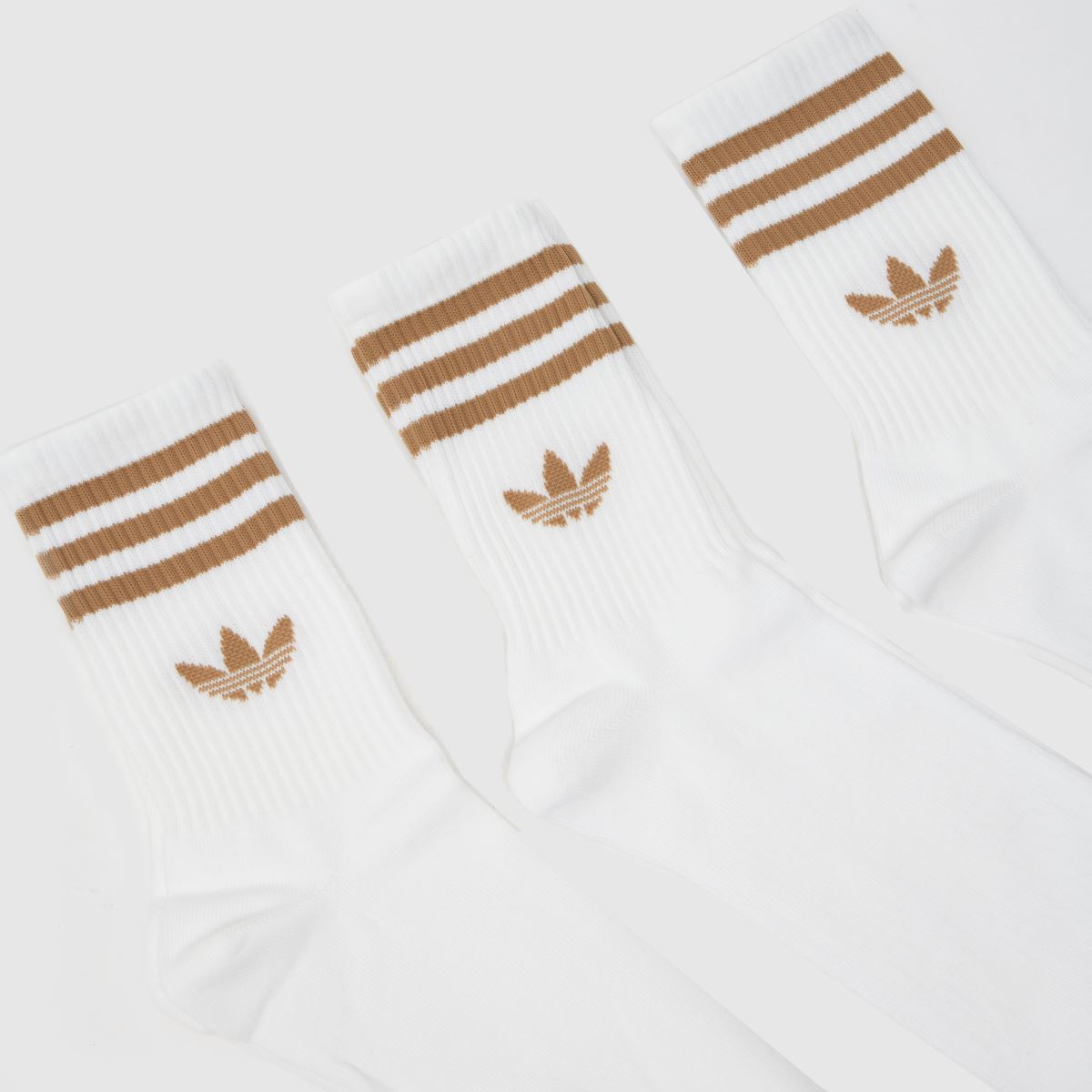 adidas Stripe Crew Sock 3PK in White adidas Stripe Crew Sock 3PK 1