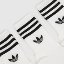 adidas Crew Sock 3 Pack in White & Black adidas Crew Sock 3 Pack,2 of 4
