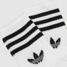 adidas Crew Sock 3 Pack in White & Black adidas Crew Sock 3 Pack,3 of 4