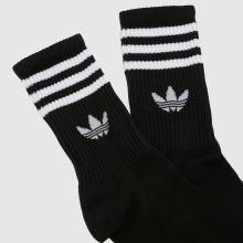 adidas Stripe Crew Socks 3 Pack in Black & White adidas Stripe Crew Socks 3 Pack,3 of 4