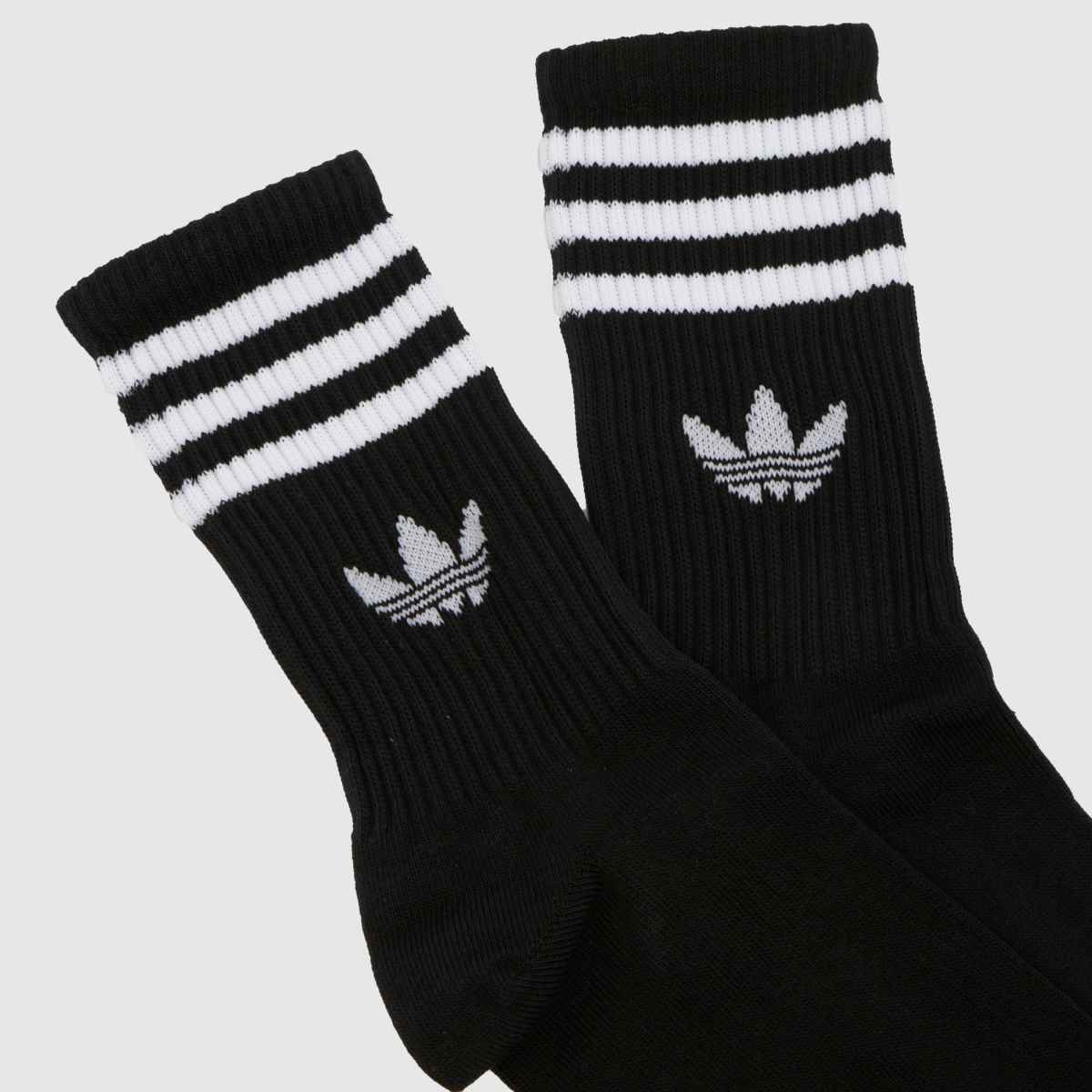 adidas Stripe Crew Socks 3 Pack in Black & White adidas Stripe Crew Socks 3 Pack 4