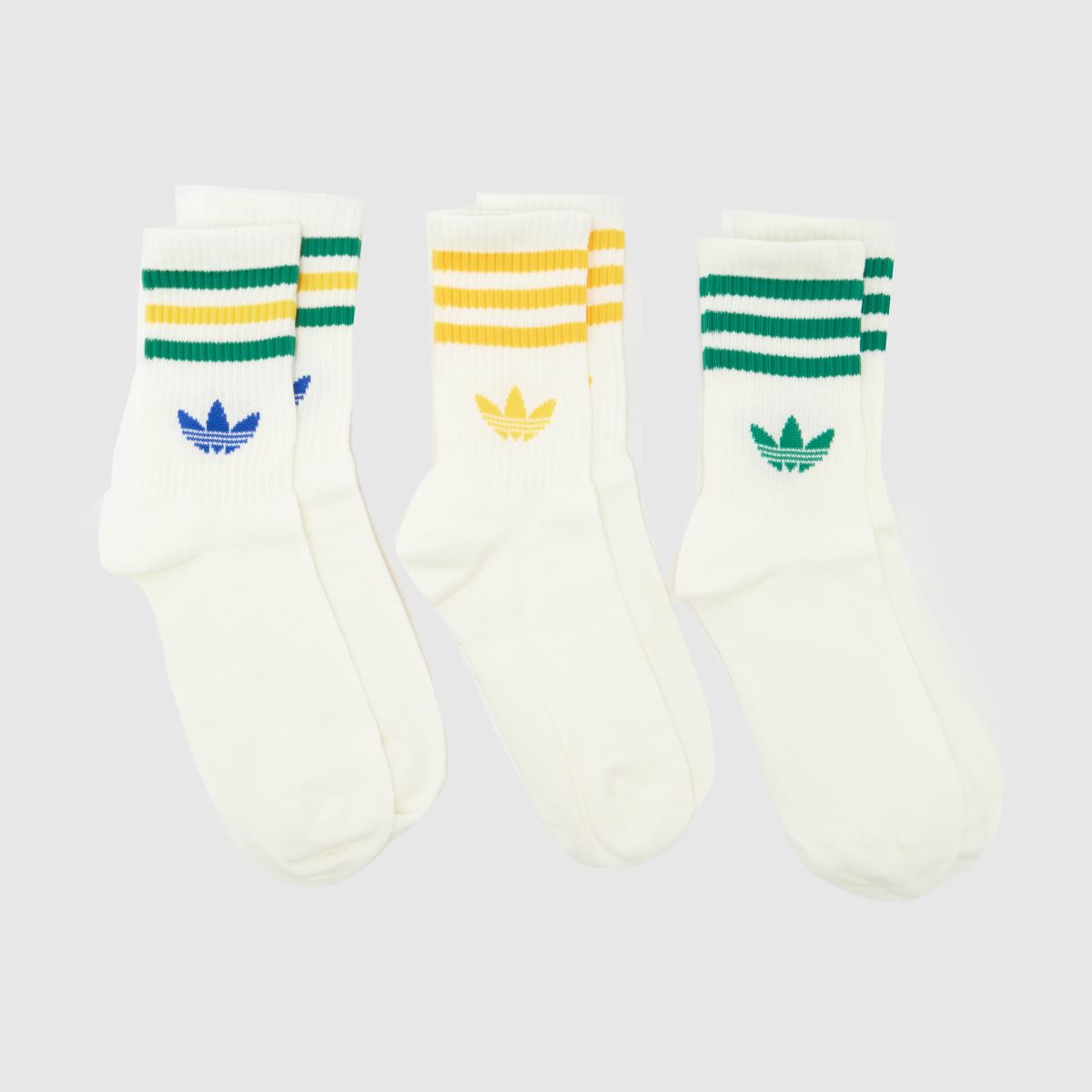 adidas Multi Stripe Crew Socks 3 Pack