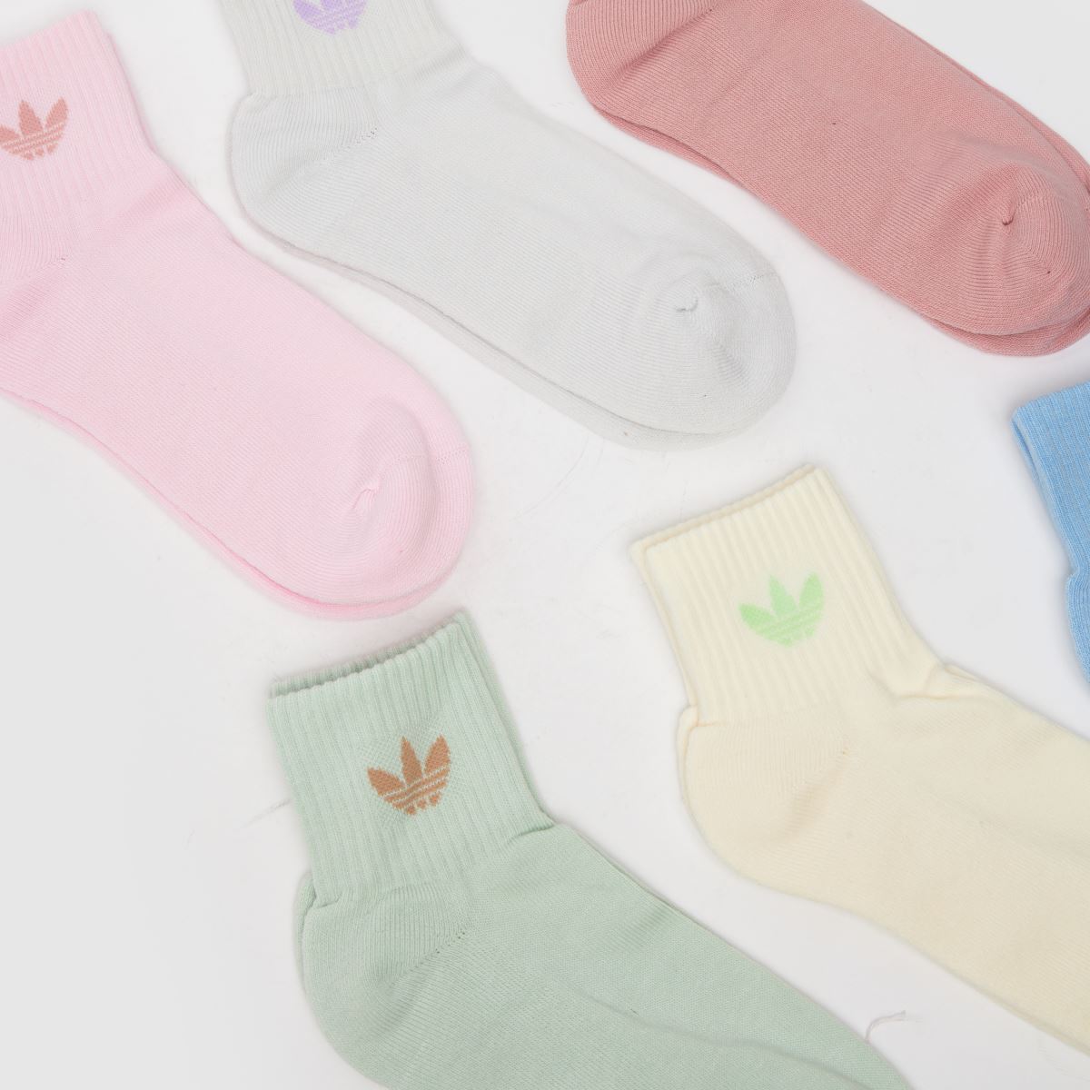 adidas Originals Mid Ankle Sock 6 PK in Multi adidas Originals Mid Ankle Sock 6 PK 1