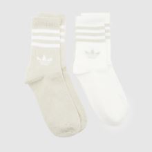 adidas Glitter Crew Socks 2PK in Stone Multi adidas Glitter Crew Socks 2PK,1 of 4