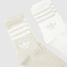 adidas Glitter Crew Socks 2PK in Stone Multi adidas Glitter Crew Socks 2PK,2 of 4