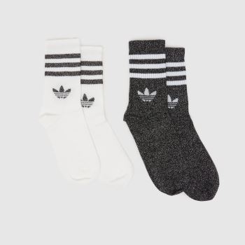 adidas Multi Glitter Crew Sock 2PK Socks