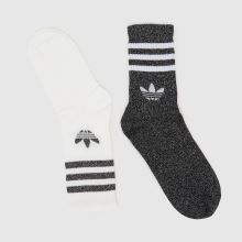 adidas Glitter Crew Sock 2PK in Multi adidas Glitter Crew Sock 2PK,4 of 4