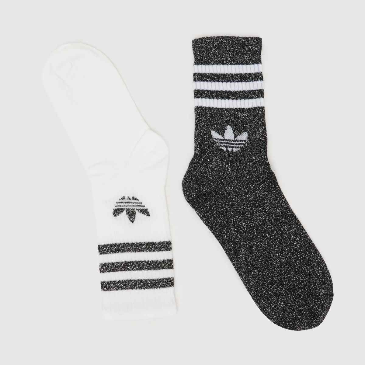 adidas Glitter Crew Sock 2PK in Multi adidas Glitter Crew Sock 2PK 7