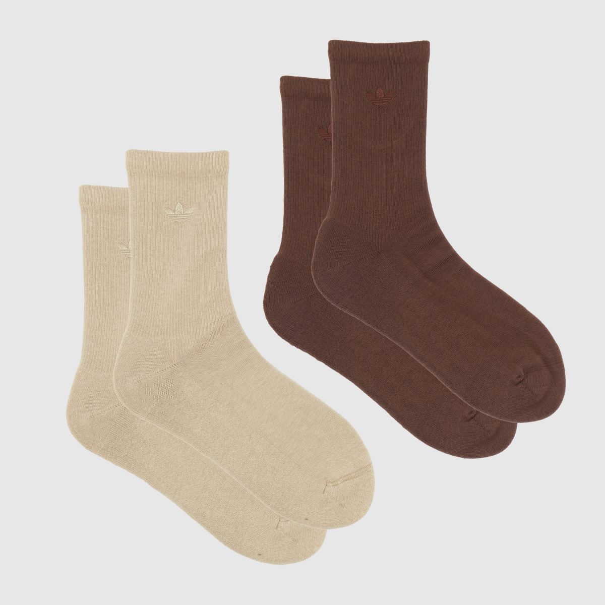 Beige Multi adidas Two-Toned Crew Sock Pack Socks schuh