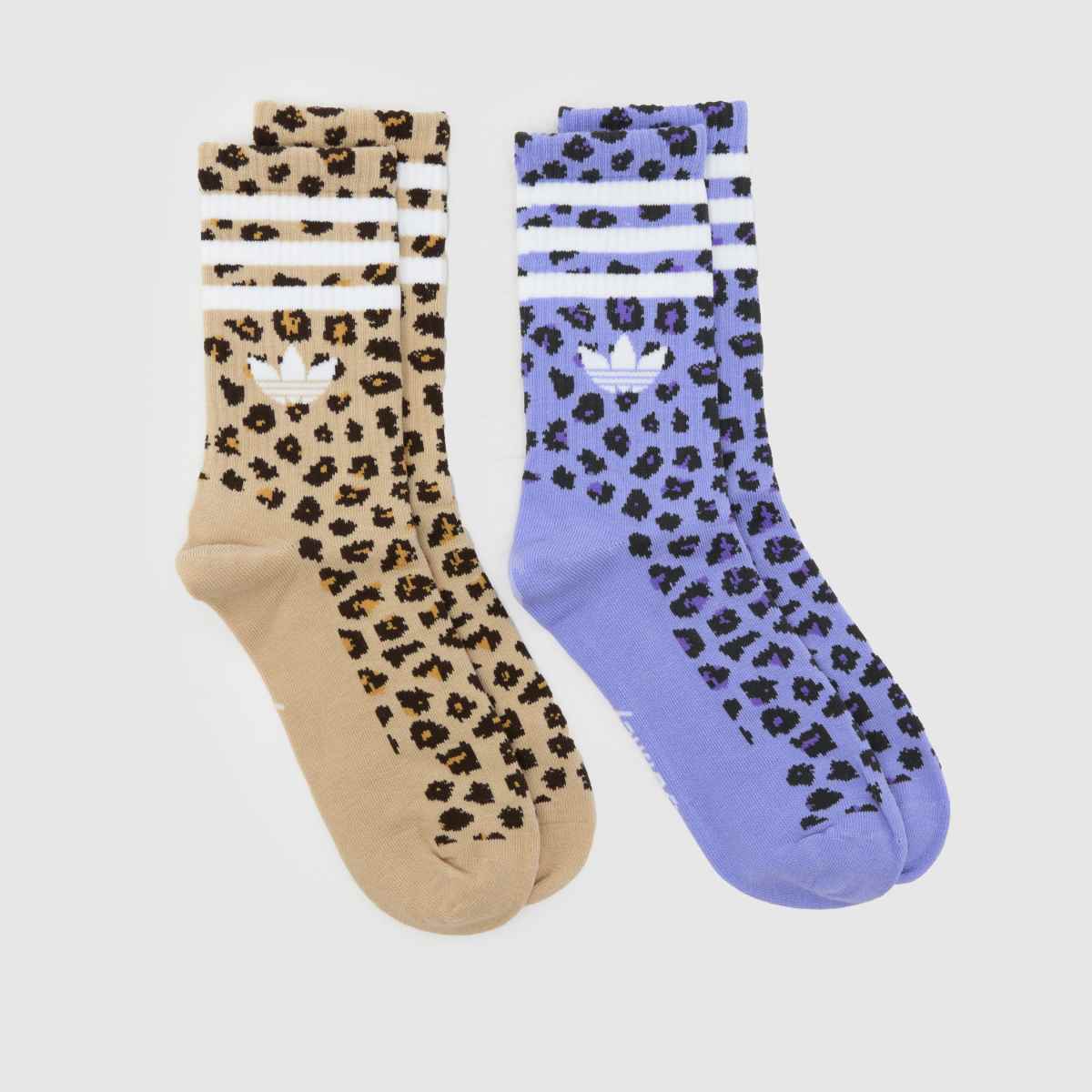 adidas Leopard Crew Socks 2 PK 