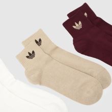 adidas Quarter Socks 3 Pack in Multi adidas Quarter Socks 3 Pack,2 of 4