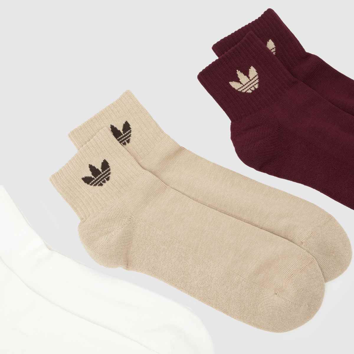adidas Quarter Socks 3 Pack in Multi adidas Quarter Socks 3 Pack 1