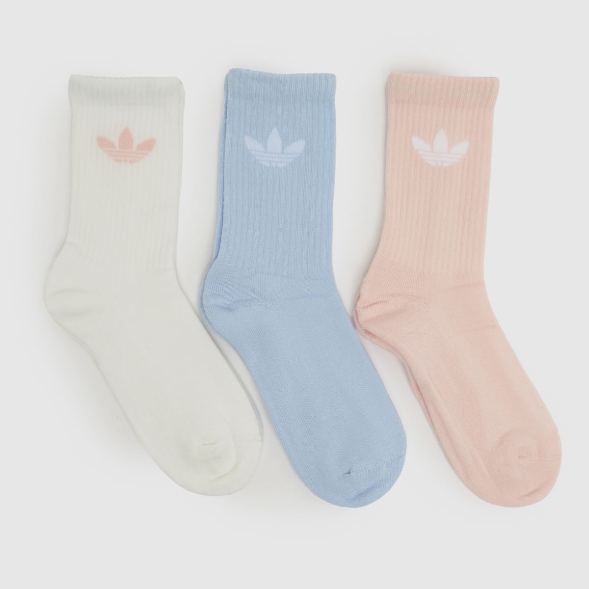 Image of adidas Multi Trefoil Crew Sock 3PK