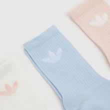 adidas Trefoil Crew Sock 3PK in Multi adidas Trefoil Crew Sock 3PK,2 of 4