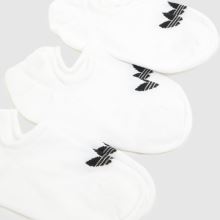 adidas Org Low Cut Socks 3PK in White & Black adidas Org Low Cut Socks 3PK,2 of 4