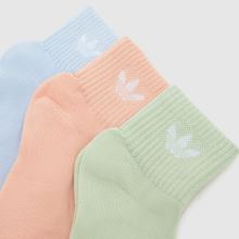 adidas Ankle Pastel Socks 6 PK in Multi adidas Ankle Pastel Socks 6 PK,2 of 4