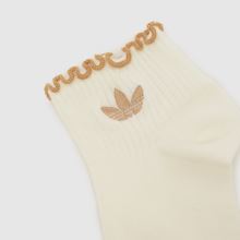 adidas Ruffle Ankle Socks 2PK in Beige Multi adidas Ruffle Ankle Socks 2PK,2 of 4