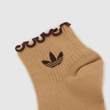 adidas Ruffle Ankle Socks 2PK in Beige Multi adidas Ruffle Ankle Socks 2PK,3 of 4