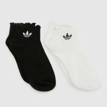 adidas Ankle Ruffle Sock 2 PK,1 of 4