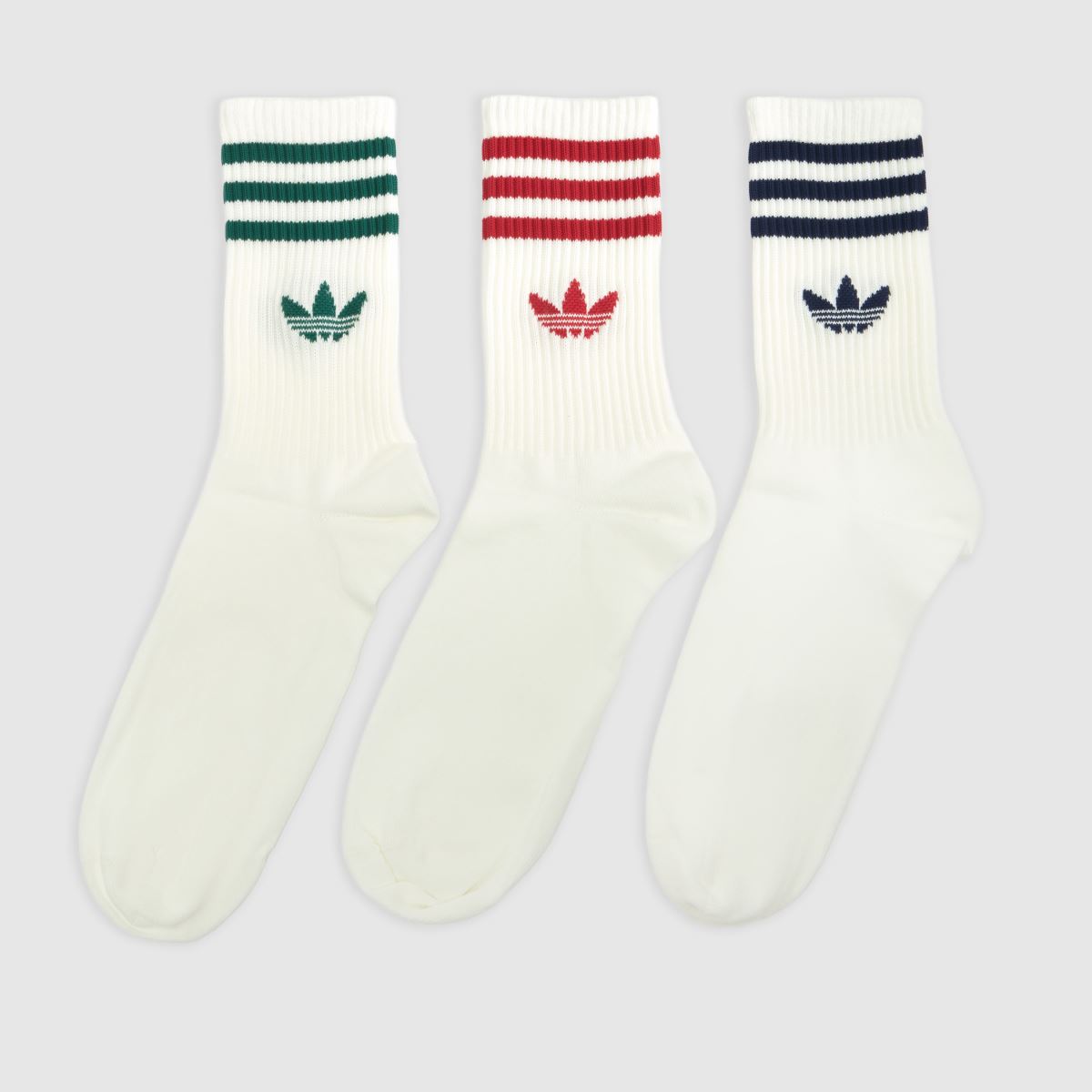adidas Org Stripe Crew Sock 3PK in Multi adidas Org Stripe Crew Sock 3PK