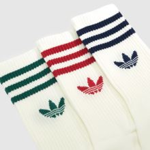 adidas Org Stripe Crew Sock 3PK in Multi adidas Org Stripe Crew Sock 3PK,2 of 4