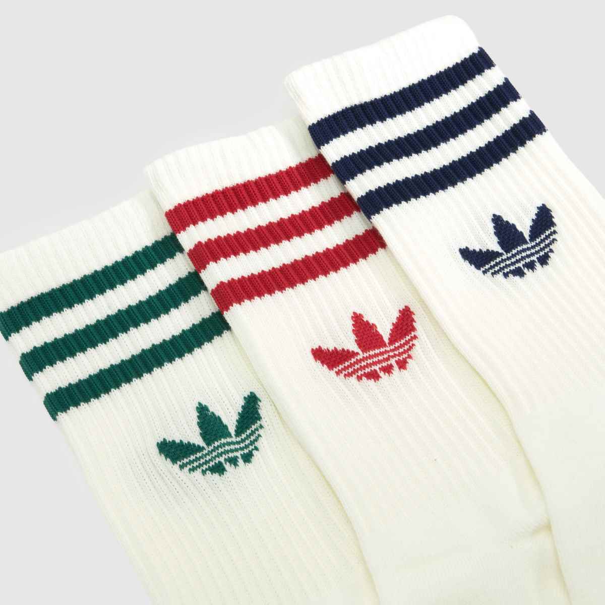 adidas Org Stripe Crew Sock 3PK in Multi adidas Org Stripe Crew Sock 3PK 1