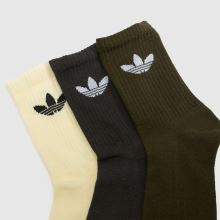 adidas Org Trefoil Crew Socks 6PK in Beige Multi adidas Org Trefoil Crew Socks 6PK,2 of 4