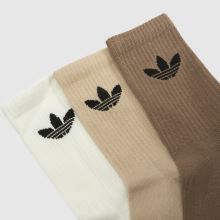 adidas Org Trefoil Crew Socks 6PK in Beige Multi adidas Org Trefoil Crew Socks 6PK,3 of 4