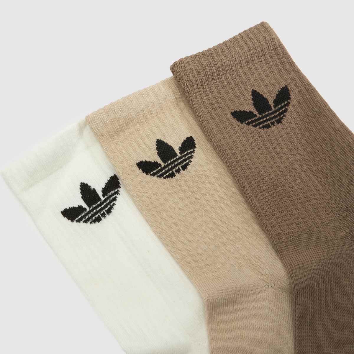 adidas Org Trefoil Crew Socks 6PK in Beige Multi adidas Org Trefoil Crew Socks 6PK 4