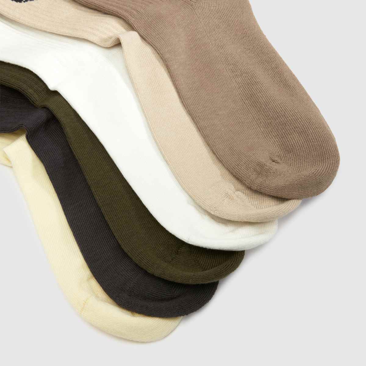 adidas Org Trefoil Crew Socks 6PK in Beige Multi adidas Org Trefoil Crew Socks 6PK 7