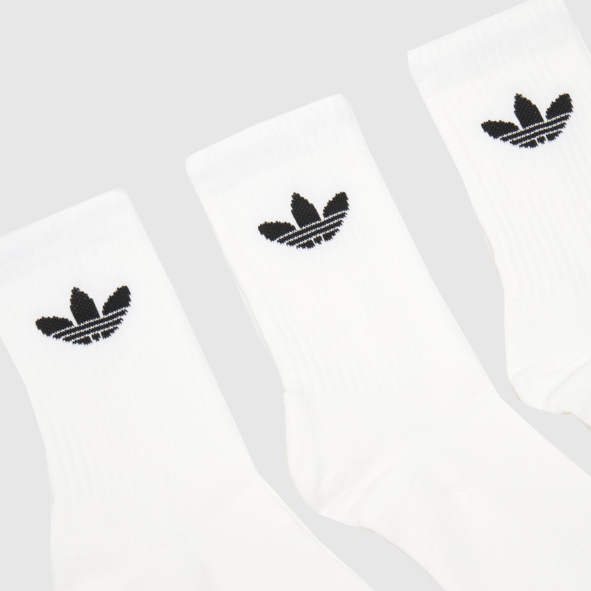 adidas Originals Crew Sock 3 Pack in White & Black adidas Originals Crew Sock 3 Pack 1