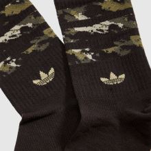 adidas Camo Quarter Socks in Green Multi adidas Camo Quarter Socks,3 of 4