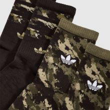 adidas Camo Quarter Socks in Green Multi adidas Camo Quarter Socks,4 of 4