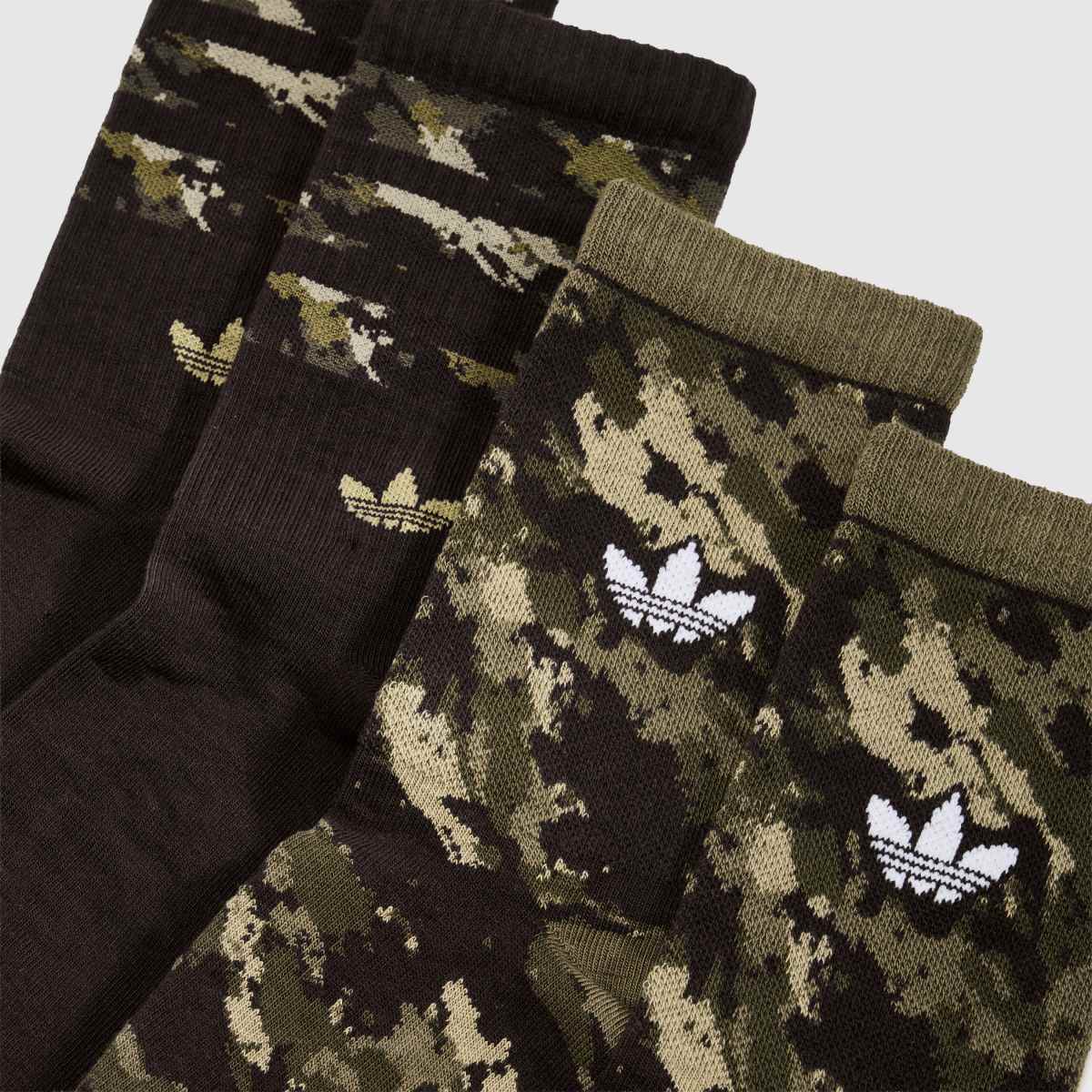 adidas Camo Quarter Socks in Green Multi adidas Camo Quarter Socks 7