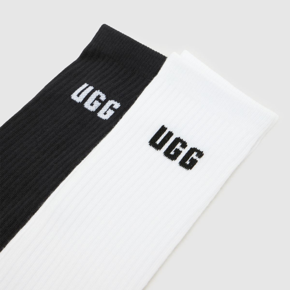 UGG Leander Logo Crew 2PK in White & Black UGG Leander Logo Crew 2PK 4