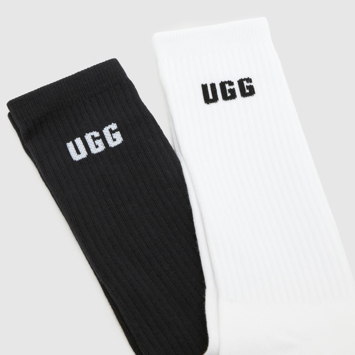 UGG Leander Logo Crew 2PK in White & Black UGG Leander Logo Crew 2PK 7