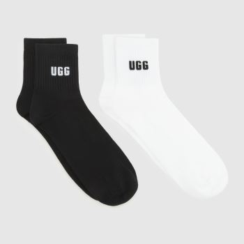UGG Weiß-Schwarz Quinlin Quarter Socks 2PK Socken