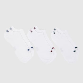 PUMA White Multi Trainer Socks 3 Pack Socks