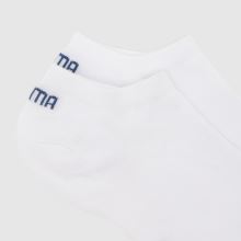 PUMA Trainer Socks 3 Pack in White Multi PUMA Trainer Socks 3 Pack,3 of 4