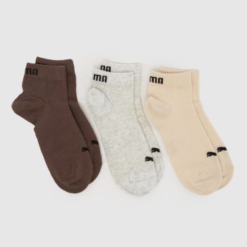 PUMA Multi Quarter Socks 3 Pack Socks