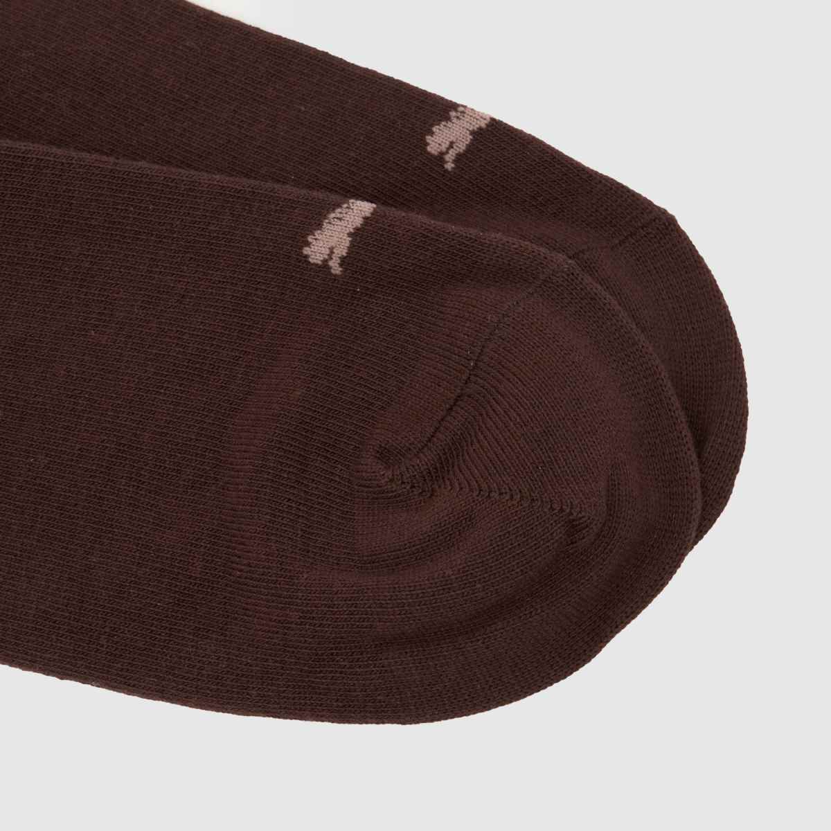 PUMA Logo Quarter Socks 3 Pack in Brown Multi PUMA Logo Quarter Socks 3 Pack 7